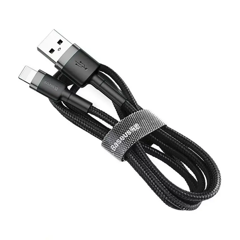 Cabo Baseus Cafule USB-A para Lightning 2.4A 1m Preto